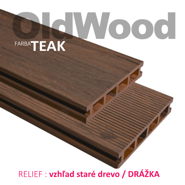 Terasová doska OLD WOOD - farba_TEAK