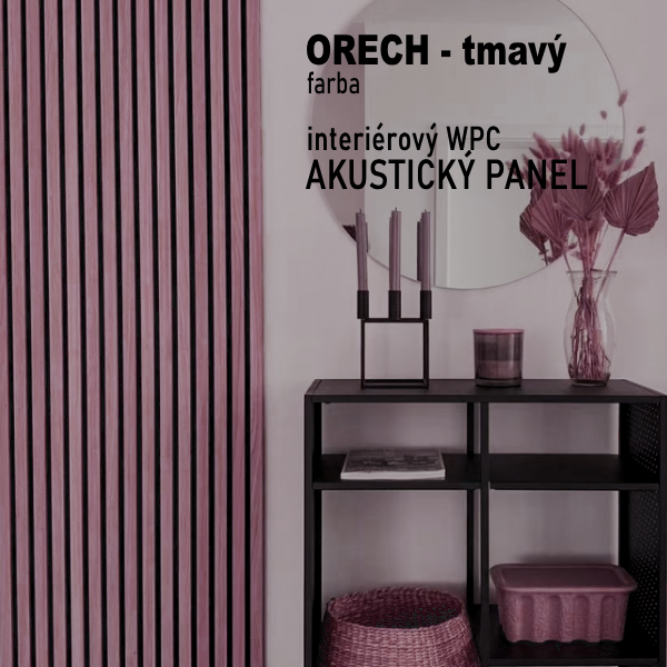 Lamelový panel ( akustický ) / ORECH tmavý